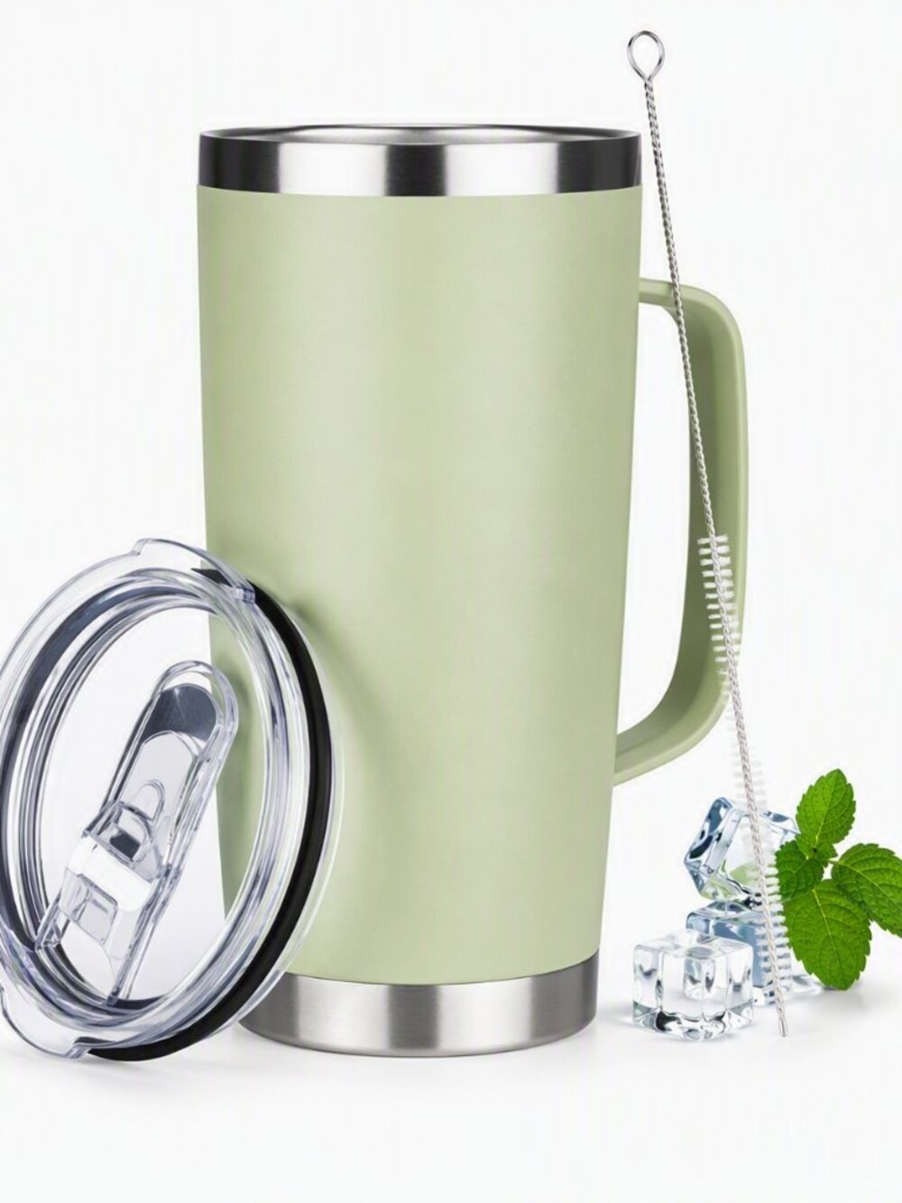 20 oz Tumbler with Lids and Straws, Stainless Steel Insulated Travel Coffee Mug